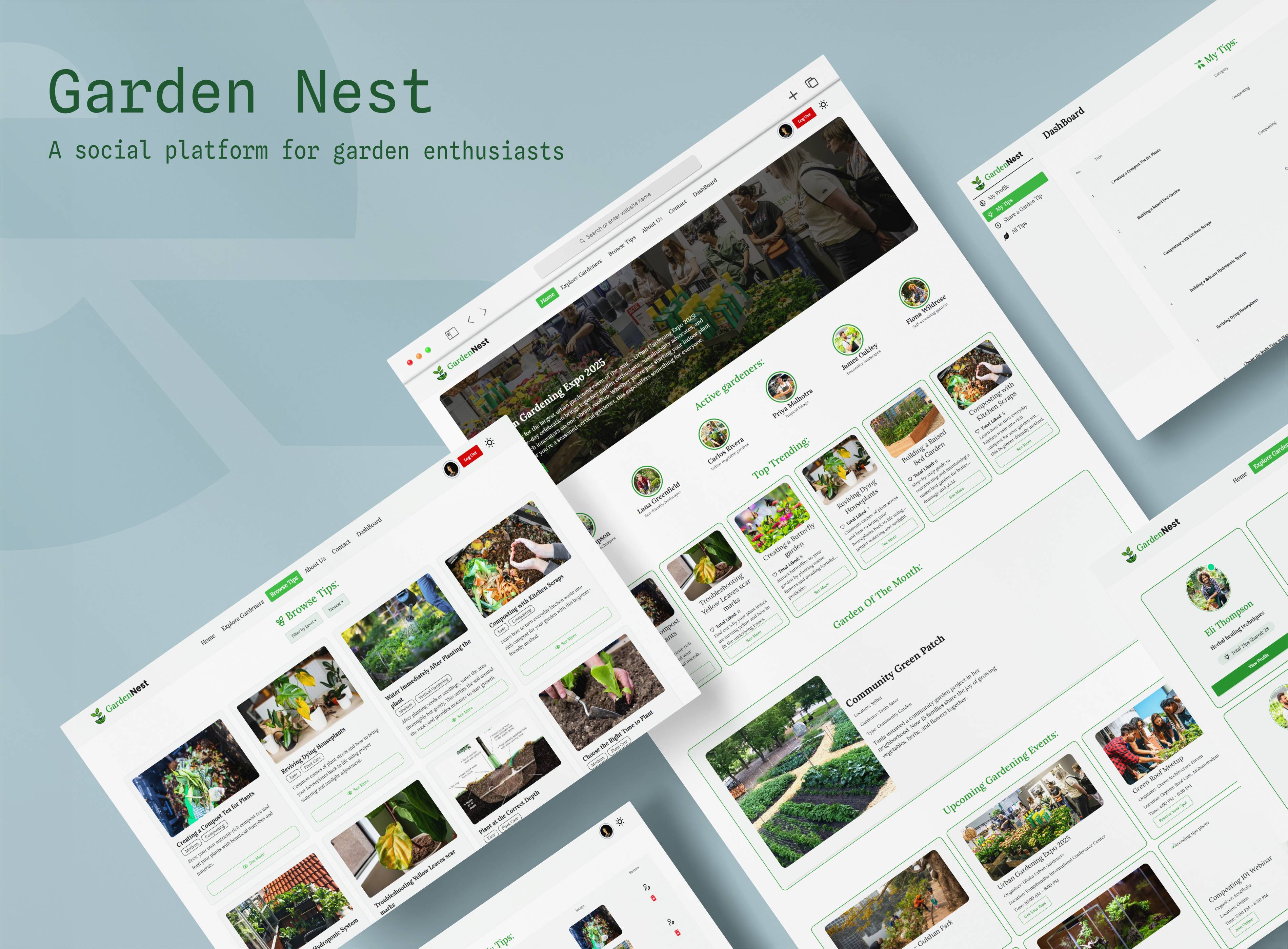 Garden Nest - A Social Platform For Gardeners